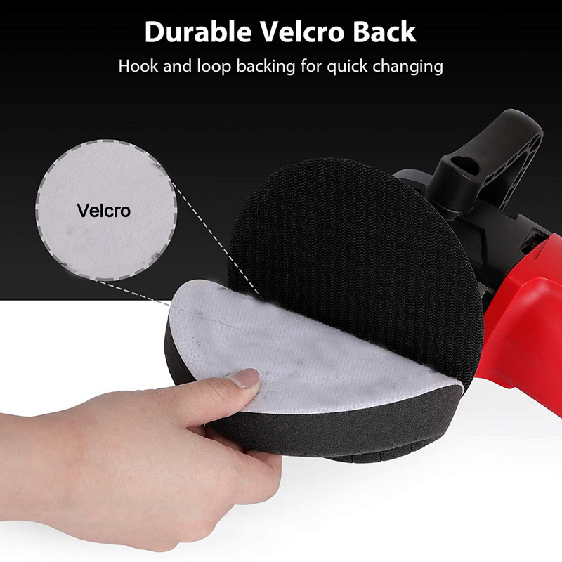 5 csomag 3/4/5/6/7 hüvelykes összetett polírozó polírozó párnák Vágó szivacspárnák készlet autópuffer polírozó keveréséhez és gyantázásához