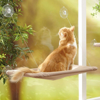 Αιώρα γάτας Κρεμαστό παράθυρο κρεβατιού γάτας Κρεβάτι για κατοικίδια για γάτες Μικρά σκυλιά Ηλιόλουστη βάση καθίσματος παραθύρου με κουβέρτα 20kg Αξεσουάρ για κατοικίδια