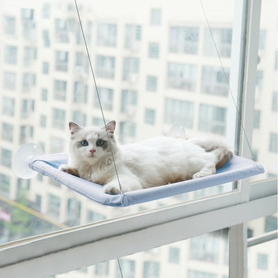 Hamac pentru pisici agățat pentru fereastră pat pentru pisici Pat pentru pisici câini de talie mică Sunny fereastra scaun cu suport cu pătură 20 kg accesorii pentru animale de companie