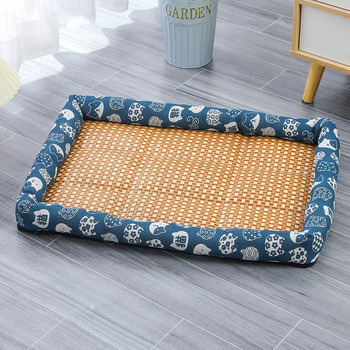 Κρεβάτι για κατοικίδια για κατοικίδια Πατάκι κρεβατιού Rattan Woven για γάτα Καναπές-κρεβάτι Καλοκαιρινό στρώμα ψύξης κατοικίδιων για μικρά σκυλιά γάτες Μαξιλάρι για κρεβάτια για κουτάβια γατάκια