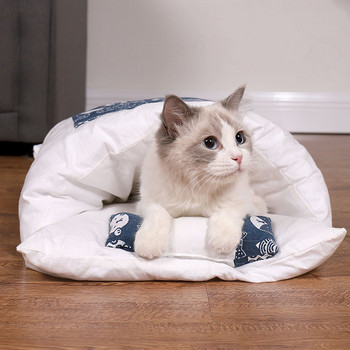Kawaii Removable Cats Bed House Προμήθειες σπιτιού Προϊόντα για ενήλικες γάτες Μεγάλο κατοικίδιο σκύλος κρεβάτι γάτας Σπήλαιο Άνετο φαγητό Χαριτωμένο