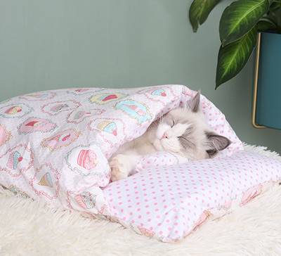 Kawaii Removable Cats Bed House Kućne potrepštine Proizvodi za odrasle mačke Large Pets Dog Bed Cat's House Cave Udobna hrana Slatka