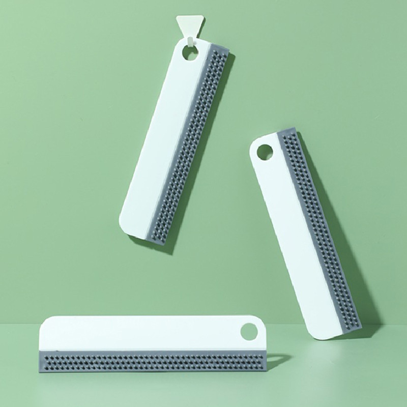 1 buc. Curățător de oglinzi de baie cu cârlig cu lamă de silicon Produs de curățat de bucătărie Racletă de duș pentru sticlă de mașină pentru curățarea geamurilor de acasă.