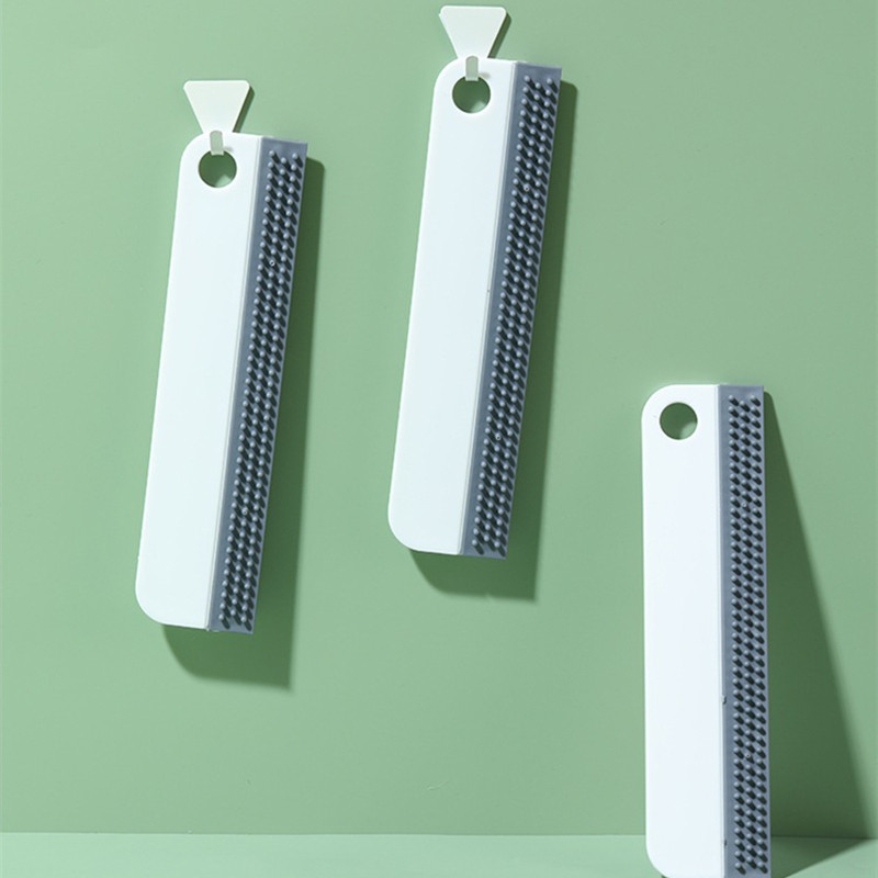 1 buc. Curățător de oglinzi de baie cu cârlig cu lamă de silicon Produs de curățat de bucătărie Racletă de duș pentru sticlă de mașină pentru curățarea geamurilor de acasă.