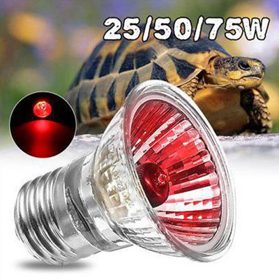 220V 25/50/75W UVA+UVB Reptile Lamp Bulb Turtle Basking UV Light Bulbs Heating Lamp Amphibians Lizards Temperature Controller