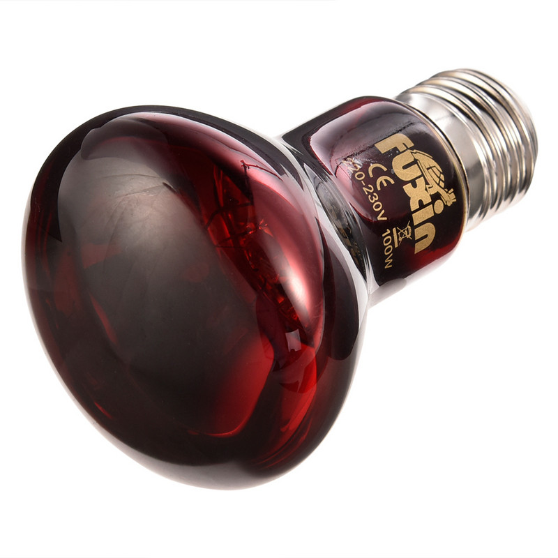 Lampă de încălzire pentru reptile amfibiene E27 roșu UV, lumină de noapte, 60/75/100w pentru animale de companie, terariu, bec de șarpe, 220-240V