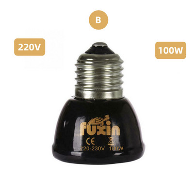 E27 Lampă de încălzire pentru animale de companie Mini emițător din ceramică cu infraroșu Bec de căldură Animale de companie Țestoase Cutie luminoasă de încălzire Becuri încălzite 25/50/75/100W