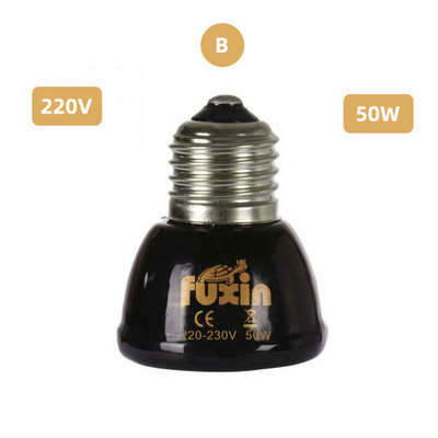 E27 Lampă de încălzire pentru animale de companie Mini emițător din ceramică cu infraroșu Bec de căldură Animale de companie Țestoase Cutie luminoasă de încălzire Becuri încălzite 25/50/75/100W