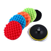 Set de 8 bucăți de tampon de lustruit Filet 4/6/7/5 inch Kit de tampon de lustruit pentru reparații auto auto pentru șlefuitor de mașini + adaptor de foraj Accesorii pentru scule electrice