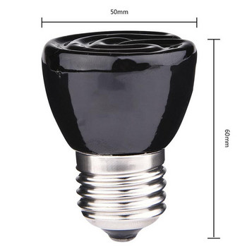 E27 FarInfrared Керамична нагревателна лампа за домашни любимци Костенурка Паяк Влечуги Кутия Нагревател По-топла нагревателна крушка 25W 50W 75W 100W за влечуги