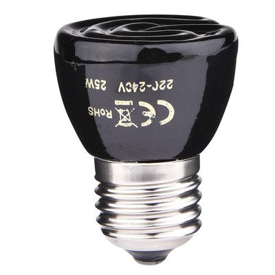 220V-240V Lampă ceramică pentru încălzire pentru animale de companie cu infraroșu îndepărtat 25W / 50W / 75W / 100W Bec termic 50x60mm