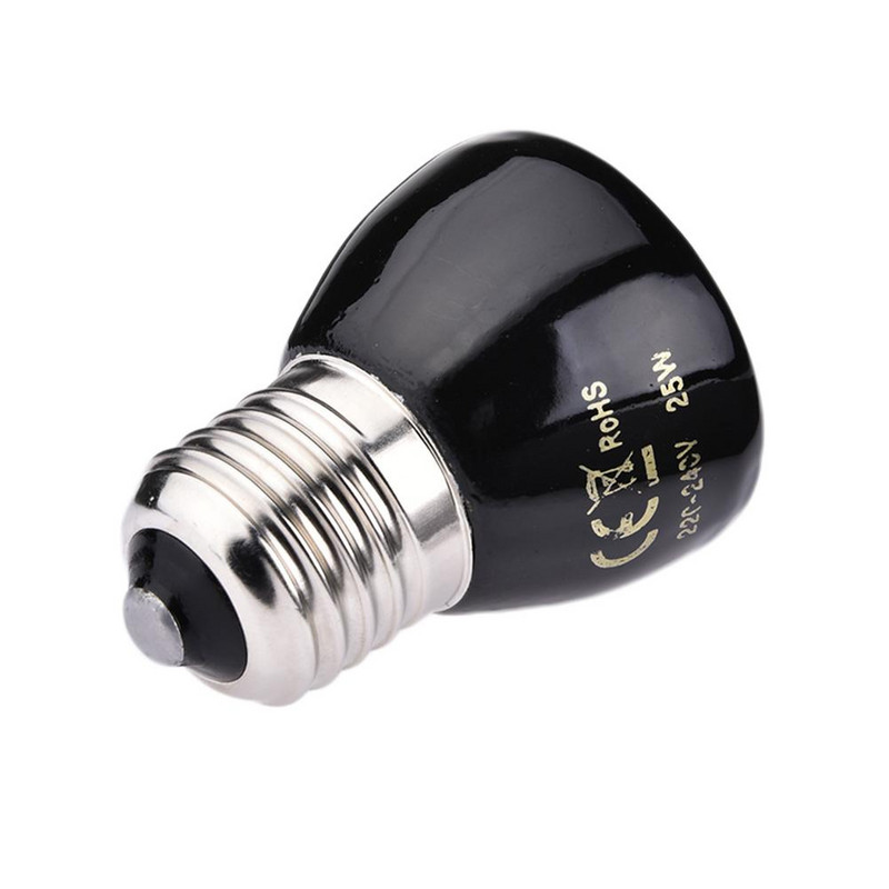 220V-240V Lampă ceramică pentru încălzire pentru animale de companie cu infraroșu îndepărtat 25W / 50W / 75W / 100W Bec termic 50x60mm