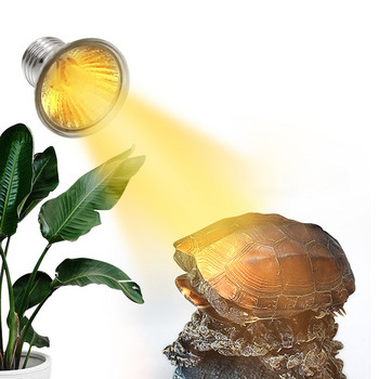 25/50/75 W UVA+UVB 3.0 Лампа за влечуги Крушка за костенурка UV крушки Нагревателна лампа Земноводни Гущери Регулатор на температурата 1 бр.