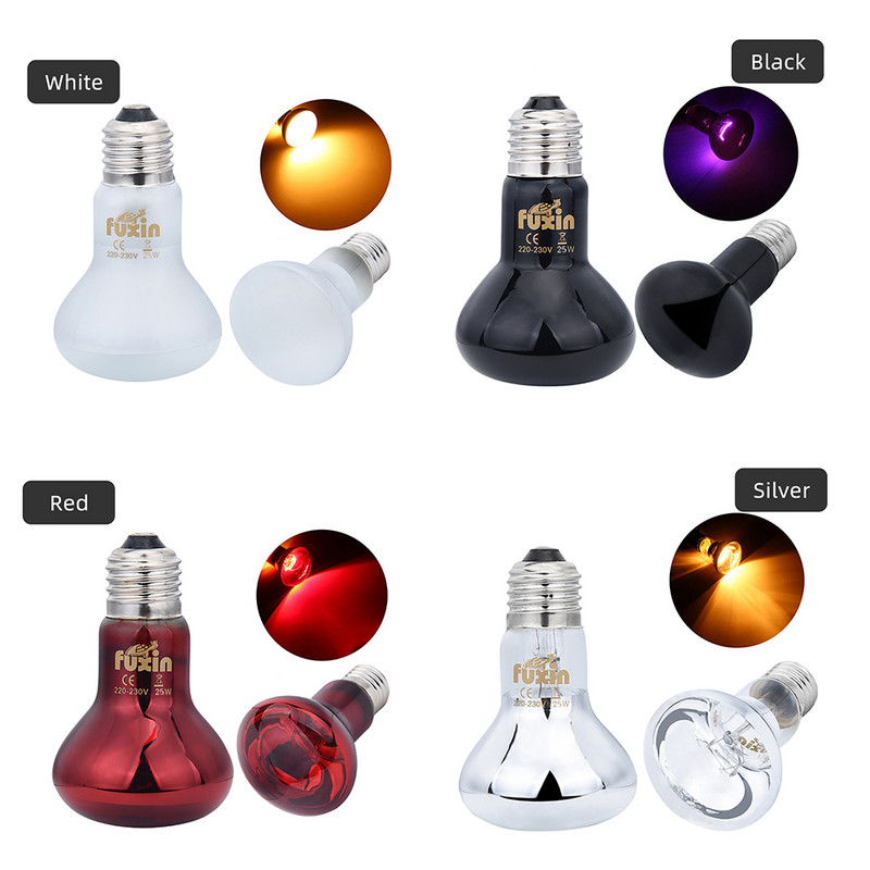 Lampa za gmazove Mini grijaća lampa za kućne ljubimce E27 UV Dnevna noć Vodozemna kornjača Zmija svjetiljka Grijanje žarulja za gmazove 25/50/100W AC220-230V
