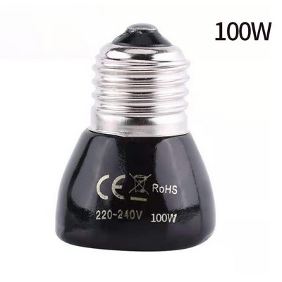 220v Daleka infracrvena žarulja za grijanje crna keramika E27 žarulja za grijanje kućnih ljubimaca pilići kornjača gušter svjetlo gmazova