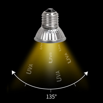CE лампа за влечуги UVA+UVB 3.0 Отоплителна лампа за домашни любимци Крушка за костенурка, греещи се крушки, Земноводни, гущери, контрол на температурата