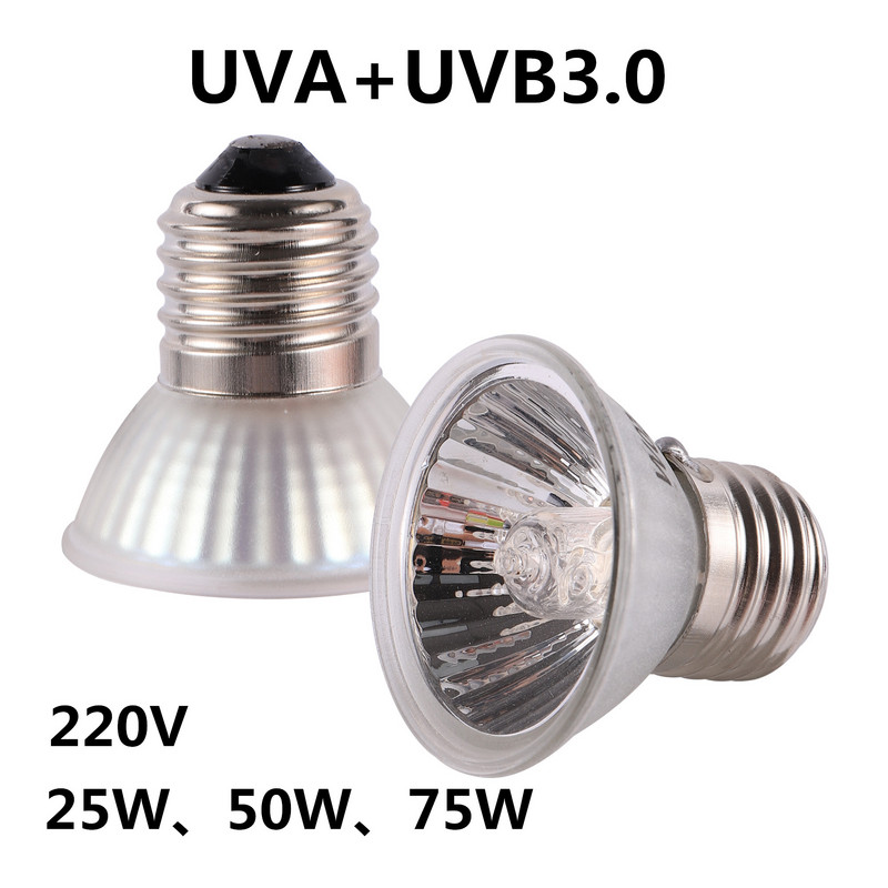 CE Reptile Lamp UVA+UVB 3.0 Pet Heat Lamp Bulb Turtle Basking Light Bulbs Amphibians Lizards Έλεγχος θερμοκρασίας