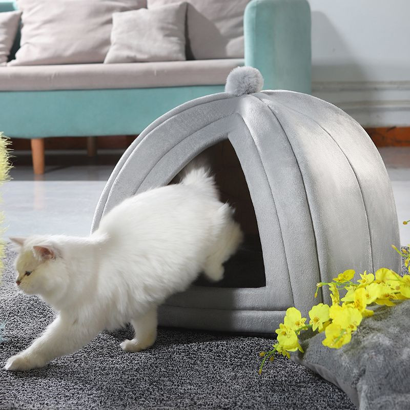 Kačių lovos kačių lizdas sustorintas tinklas raudonas lizdas „Four Seasons“ universalus žiemos šiltas šunų lizdas kačių lizdas uždarytas „Four Seasons“ kačių reikmenys