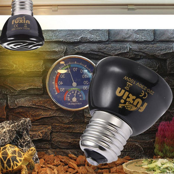 W 50W 75W 100W E27 Отоплителна лампа за домашни любимци Черен инфрачервен керамичен излъчвател Топлинна крушка Pet Brooder Пилета Лампа за влечуги Forceful