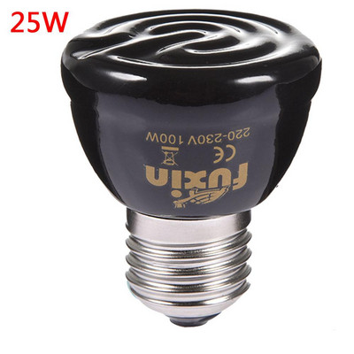 W 50W 75W 100W E27 Žarulja za grijanje kućnih ljubimaca Crni infracrveni keramički emiter Žarulja za grijanje Pet Brooder Pilići Lampa za gmazove Snažna