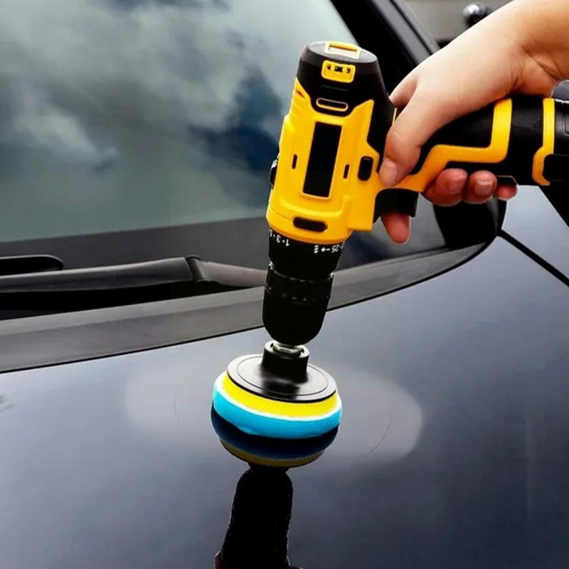 Set de tampon de lustruit 5 buc. Set de tampoane de lustruit pentru mașină cu filet.