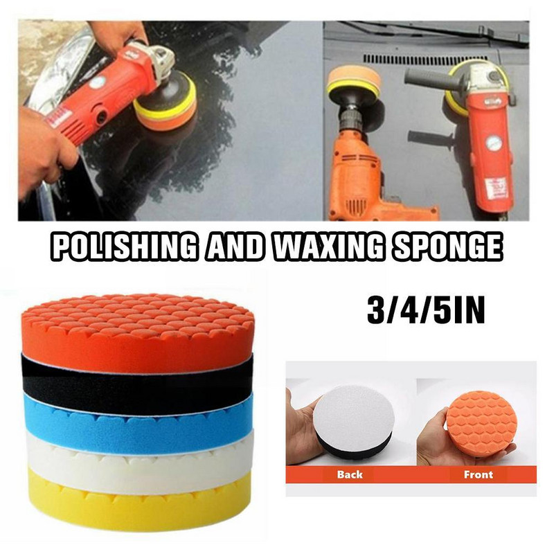 Set de tampon de lustruit 5 buc. Set de tampoane de lustruit pentru mașină cu filet.