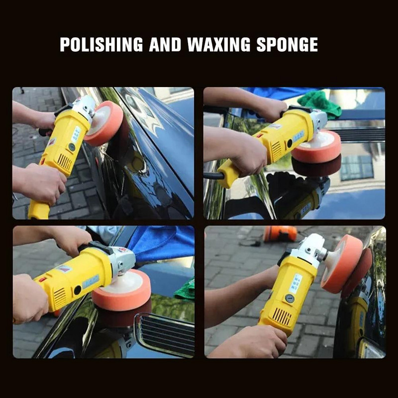 Set de tampon de lustruit 5 buc. Set de tampoane de lustruit pentru mașină cu filet.