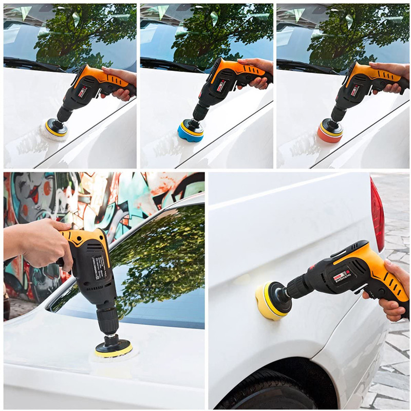 11kom diskova za poliranje automobila Jastučići za poliranje Samoljepljivi jastučići za poliranje Vosak Njemačka pjena za poliranje Dodaci za njegu automobila