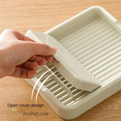 Bucătărie capac bej Depozitare capac de depozitare pliabil Raft de depozitare Articole de bucătărie Raft de depozitare pentru capac de oală Suport pentru capac alb din plastic durabil