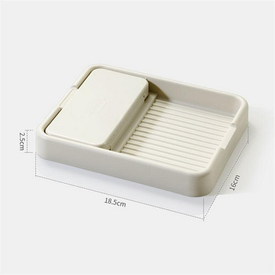 Bucătărie capac bej Depozitare capac de depozitare pliabil Raft de depozitare Articole de bucătărie Raft de depozitare pentru capac de oală Suport pentru capac alb din plastic durabil