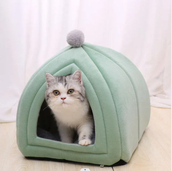 Nuimamas plaunamas moliūgo formos naminių gyvūnėlių lovos veislynas su "viskas įskaičiuota" uždara minkšta miegojimo pagalvėlė mažiems vidutinio dydžio šunims katėms