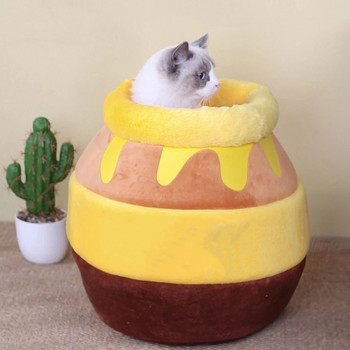 Αξεσουάρ κατοικίδιων κατοικίδιων σπιτιών κρεβατιού γάτας βελούδινο ματ ματ Γάτες Καλάθι με μέλι σε σχήμα βάζου για κατοικίδια Προϊόν για μικρό γάτα κουνέλι