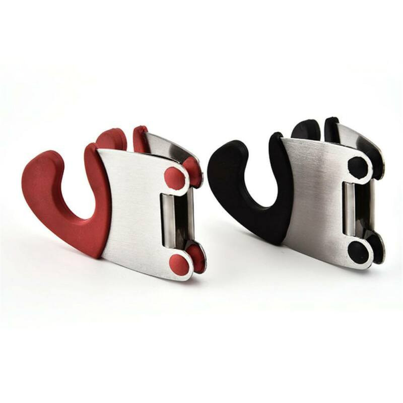 1 buc. Clipuri laterale pentru oală din oțel inoxidabil Suport pentru lingură anti-opărire Ustensile de bucătărie convenabile din cauciuc Organizator de bucătărie