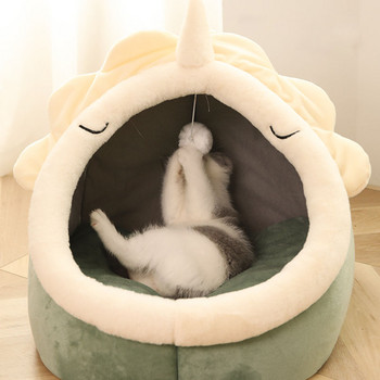 Cute Warm Cat\'s House Dogs Κρεβάτια Kitten Nesk Pet Ξαπλώστρα για γάτες Αξεσουάρ για γάτες που πλένονται αφαιρούμενο κρεβάτι Καλάθι για γάτες Cave