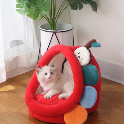 Mieli šilti katės namai šunys lovos kačiukas kačiukas augintinio miegui skirtas kilimėlis katėms Priedai Plaunami nuimami lovos katės krepšelis urvas