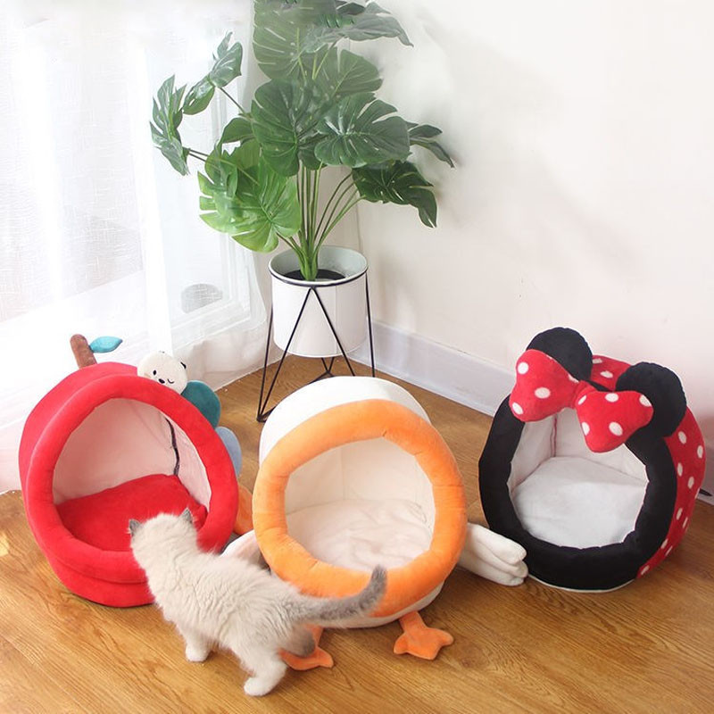 Mieli šilti katės namai šunys lovos kačiukas kačiukas augintinio miegui skirtas kilimėlis katėms Priedai Plaunami nuimami lovos katės krepšelis urvas