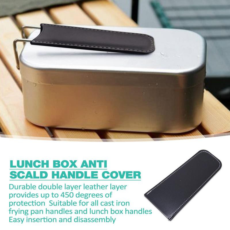 Manșon cu mâner din piele artificială Suport pentru cutie de prânz Manșon Capac pentru oală pentru picnic de camping Pentru oală de camping Oala de prânz cu ramen