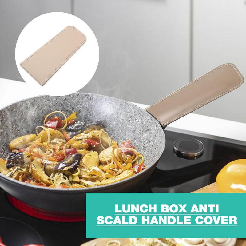 Manșon cu mâner din piele artificială Suport pentru cutie de prânz Manșon Capac pentru oală pentru picnic de camping Pentru oală de camping Oala de prânz cu ramen