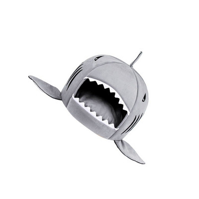 Pat pentru animale de companie de desene animate Cuibul de burete în formă de rechin Covoraș cald de toamnă iarnă Casă de dormit pentru pisici pentru casă Animale mici Hamsteri