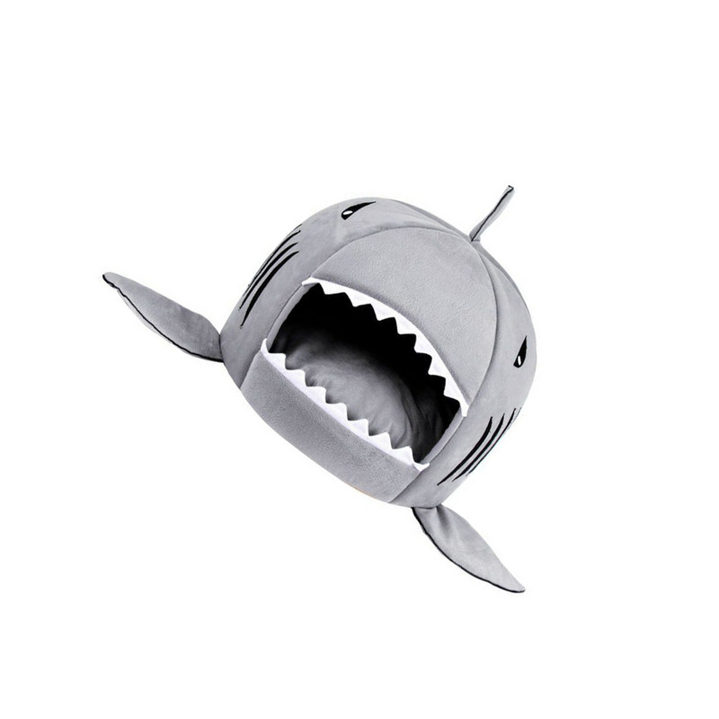 Pat pentru animale de companie de desene animate Cuibul de burete în formă de rechin Covoraș cald de toamnă iarnă Casă de dormit pentru pisici pentru casă Animale mici Hamsteri