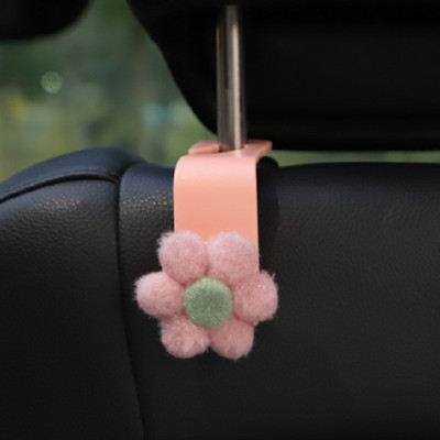 Scaun auto 2 buc. Cârlig drăguț Închidere automată în formă de arc de flori Interior Geantă de depozitare pentru stil de mașină pentru femei, fete, cadou, accesorii auto