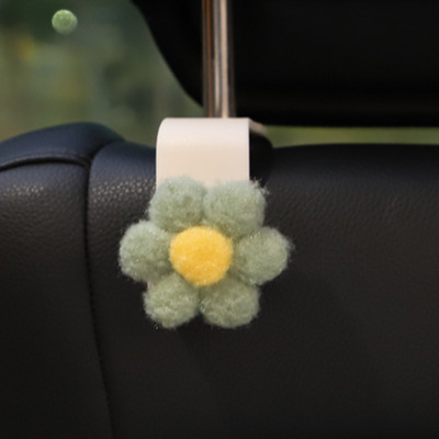 Scaun auto 2 buc. Cârlig drăguț Închidere automată în formă de arc de flori Interior Geantă de depozitare pentru stil de mașină pentru femei, fete, cadou, accesorii auto