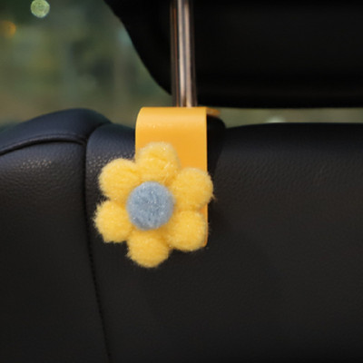 Scaun auto 2 buc. Cârlig drăguț Închidere automată în formă de arc de flori Interior Geantă de depozitare pentru stil de mașină pentru femei, fete, cadou, accesorii auto