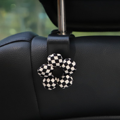 Scaun auto 2 buc. Cârlig drăguț Închidere automată în formă de arc de flori Interior Geantă de depozitare pentru stil de mașină pentru femei, fete, cadou, accesorii auto