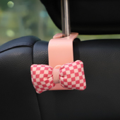 Scaun auto 2 buc. Cârlig drăguț Închidere automată în formă de arc de flori Interior Geantă de depozitare pentru stil de mașină pentru femei, fete, cadou, accesorii auto