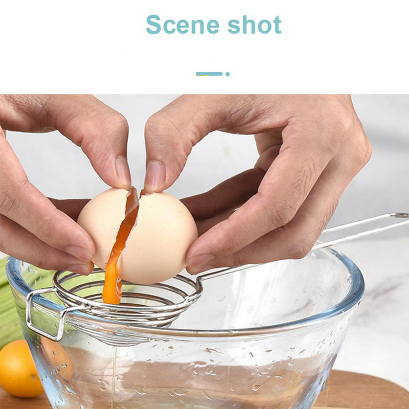 Kiaušinio baltymo separatorius Kiaušinių geltonas kiaušinis Skystis Filtras Kiaušinių virtuvės įtaisas Virtuvės reikmenys Kiaušinių puodelis Šaldytuvo laikymas