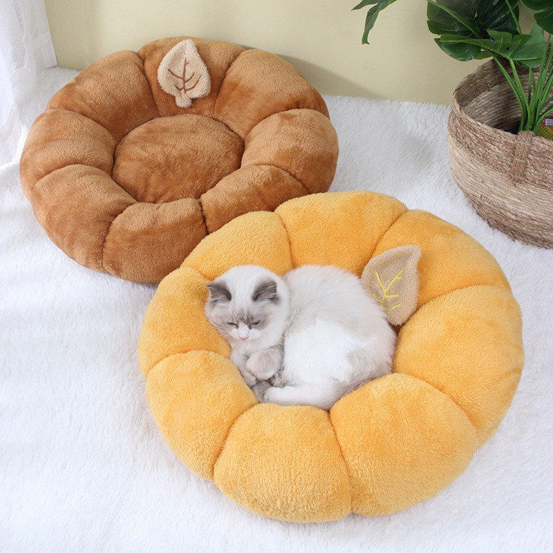 Pat pentru pisici, iarnă, pătură caldă, cu flori rotunde, casă pentru animale de companie, grăsime, pernă de dormit pentru pisici, consumabile pentru pisici, covor, pernă, pat pentru câini medii.