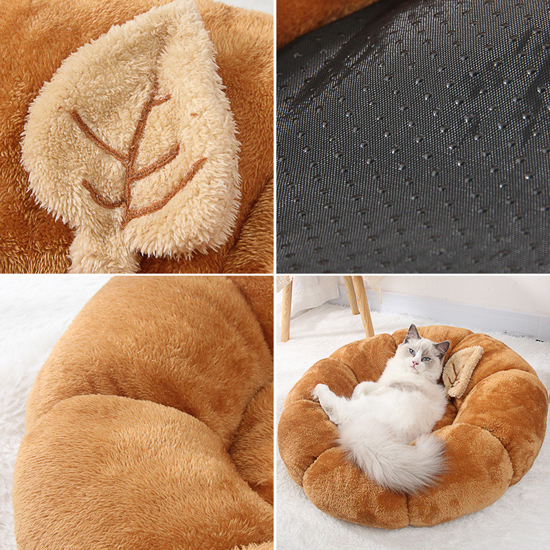 Pat pentru pisici, iarnă, pătură caldă, cu flori rotunde, casă pentru animale de companie, grăsime, pernă de dormit pentru pisici, consumabile pentru pisici, covor, pernă, pat pentru câini medii.