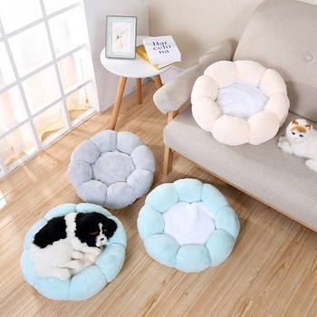 Κρεβάτι γάτας σε σχήμα λουλουδιού Χειμερινό βελούδινο ρείθρο Μαλακό κουβέρτα για γάτες κατοικίδιο ζώο Ζεστό μαξιλάρι ύπνου Εσωτερικού μαξιλαριού για μικρό μεγάλο σκυλί