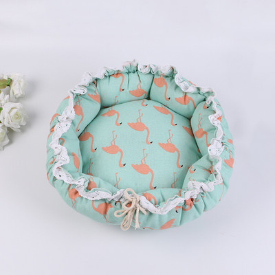 Pat pentru pisici de dovleac cu dublă utilizare, model de cai din desene animate, coș de dormit pentru animale de companie, pernă rotundă moale, covorașe reglabile pentru câini pentru pisici, canisa cuib pentru pisici